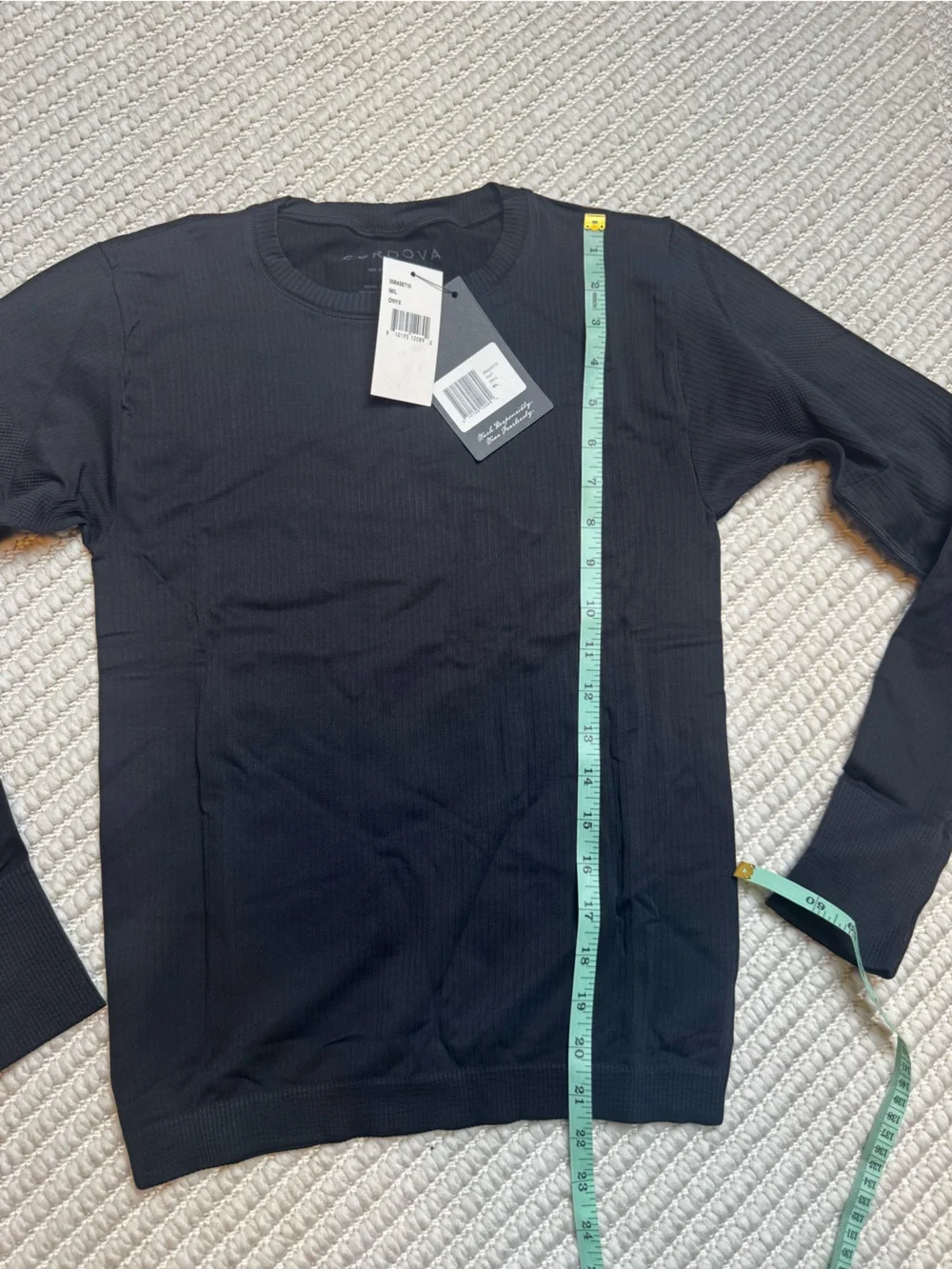 Cordova Ski Base Layers Thermal Long Sleeve Top Only NWT Size M/L Medium Black